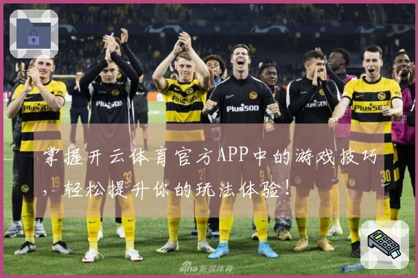 掌握开云体育官方APP中的游戏技巧，轻松提升你的玩法体验！